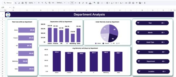 Office Asset Management Dashboard in Google Sheets - Image 4