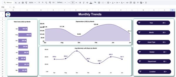 Office Asset Management Dashboard in Google Sheets - Image 6