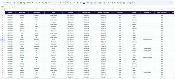 Office Asset Management Dashboard in Google Sheets - Image 9