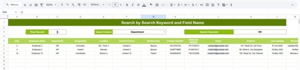 Office Emergency Contact Tracker in Google Sheets - Image 3