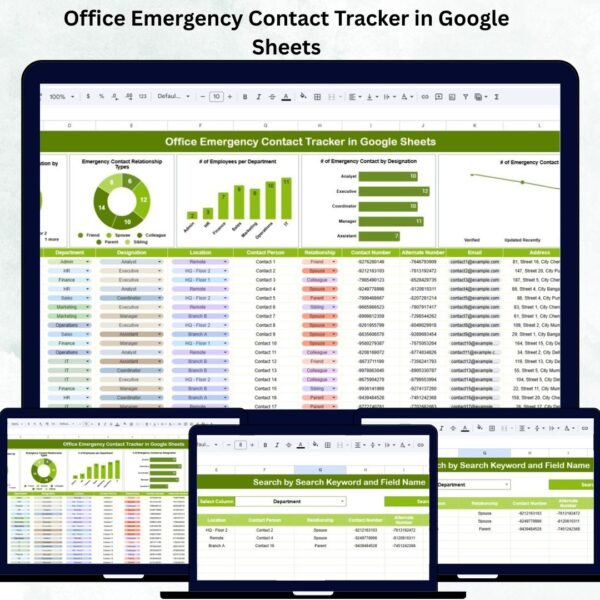 Office Emergency Contact Tracker in Google Sheets