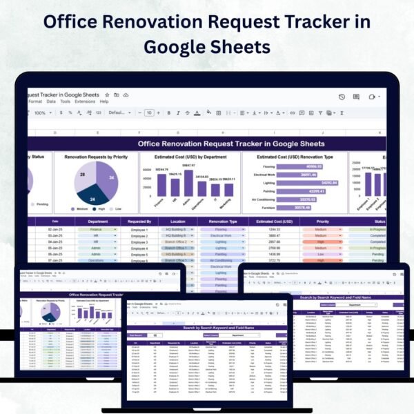 Office Renovation Request Tracker in Google Sheets