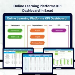 Online Learning Platforms KPI Dashboard in Excel