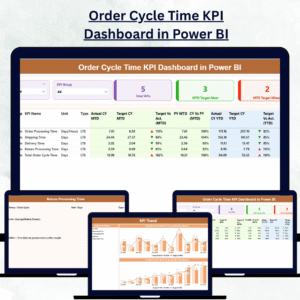 Order Cycle Time KPI Dashboard in Power BI