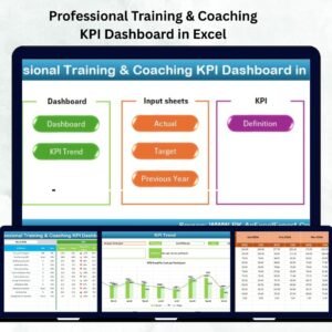 Professional Training & Coaching KPI Dashboard in Excel