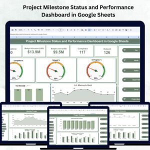 Project Milestone Status and Performance Dashboard in Google Sheets