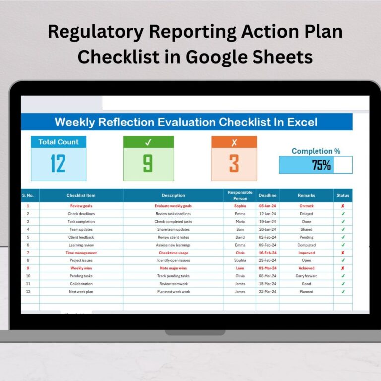 Regulatory Reporting Evaluation Checklist in Google Sheets - Next Gen ...