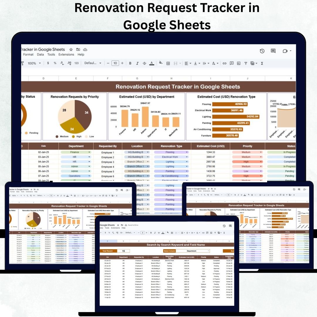 Renovation Request Tracker in Google Sheets