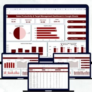 Sales Productivity & Target Management Dashboard in Google Sheets
