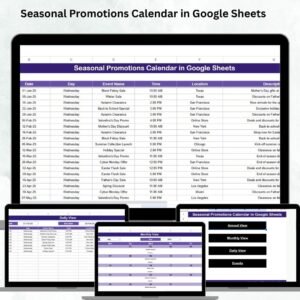 Seasonal Promotions Calendar in Google Sheets