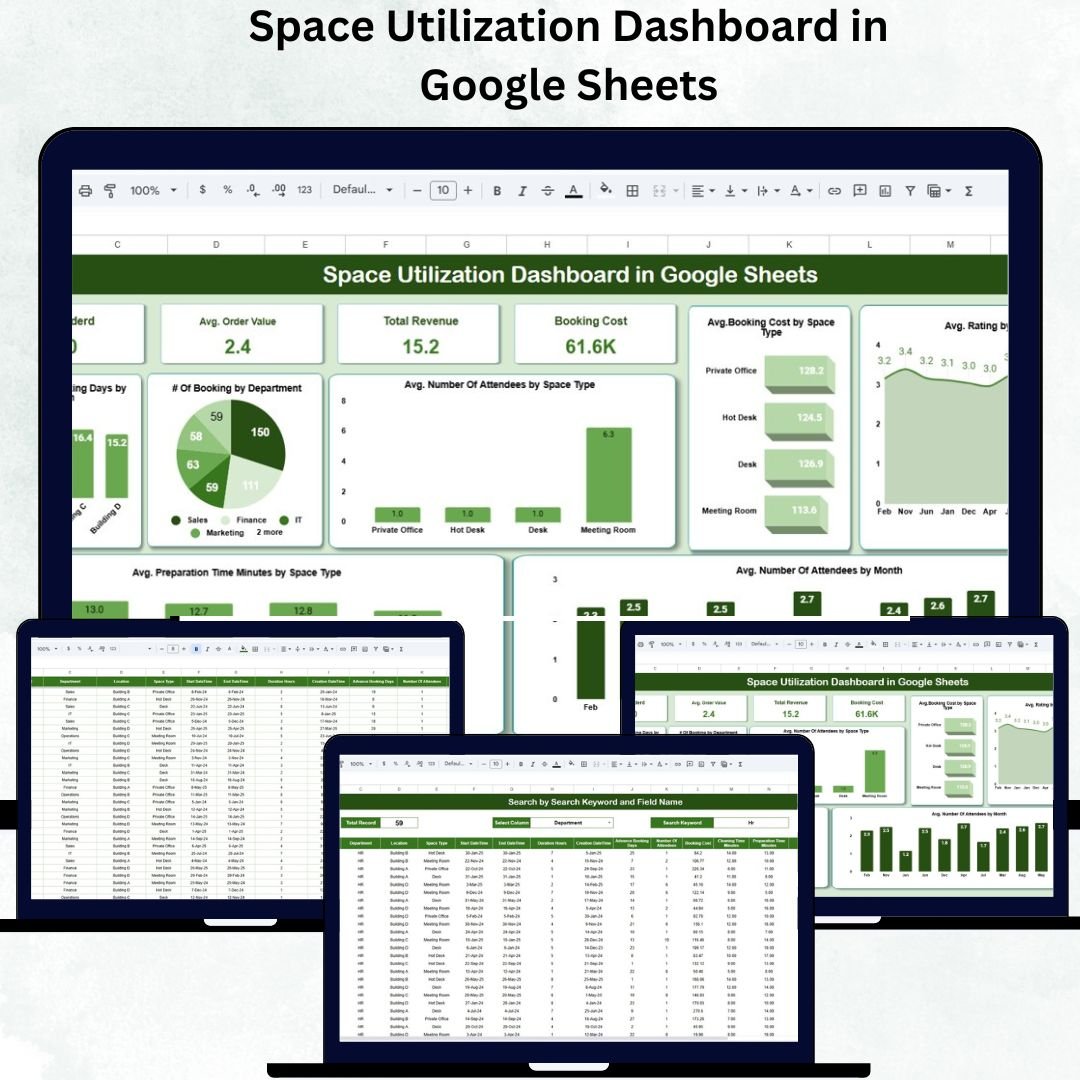 Space Utilization Dashboard in Google Sheets