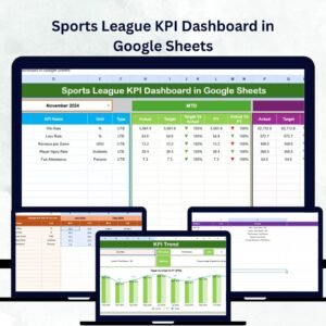 Sports League KPI Dashboard in Google Sheets