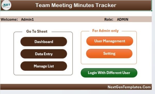 Team Meeting Minutes Tracker in Excel - Image 3