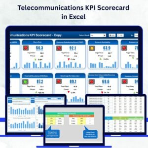Telecommunications KPI Scorecard in Excel