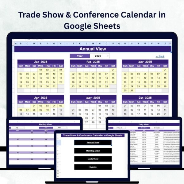 Trade Show & Conference Calendar in Google Sheets