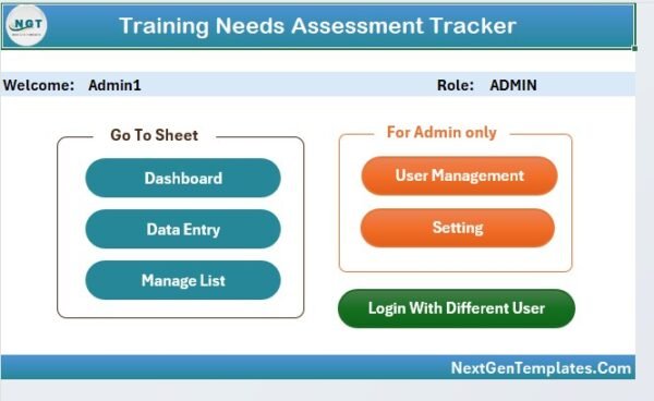 Training Needs Assessment Tracker in Excel - Image 3