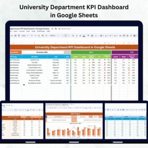 University Department KPI Dashboard in Google Sheets