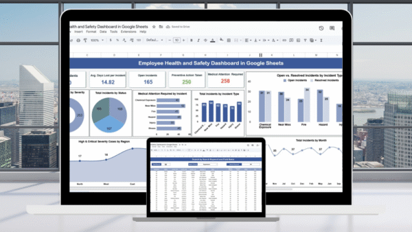 Employee Health and Safety Dashboard in Google Sheets
