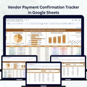 Vendor Payment Confirmation Tracker in Google Sheets