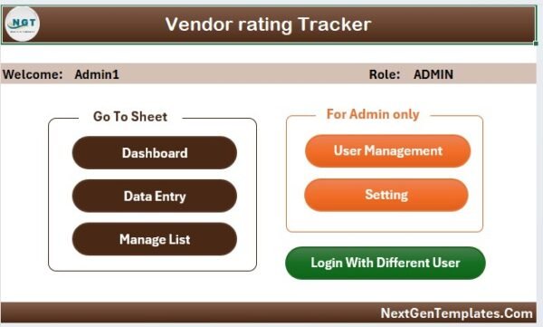 Vendor rating Tracker in Excel - Image 3