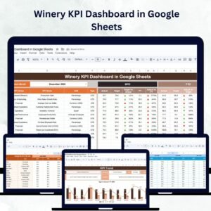 Winery KPI Dashboard in Google Sheets