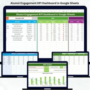 Alumni Engagement KPI Dashboard in Google Sheets