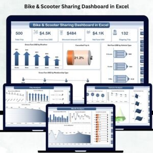 Bike & Scooter Sharing Dashboard in Excel