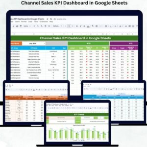 Channel Sales KPI Dashboard in Google Sheets