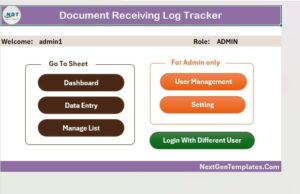 Document Receiving Log Tracker in Excel - Next Gen Templates