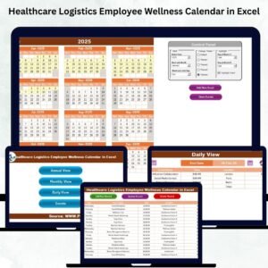 Healthcare Logistics Employee Wellness Calendar in Excel