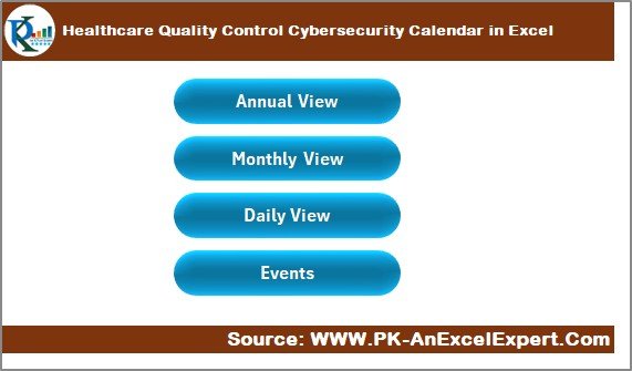 Healthcare Quality Control Cybersecurity Calendar in Excel