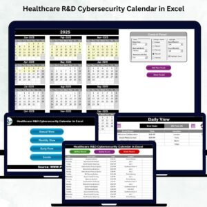 Healthcare R&D Cybersecurity Calendar in Excel