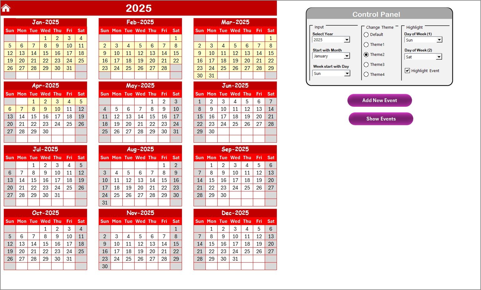 Healthcare R&D Digital Transformation Calendar in Excel