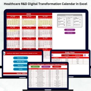 Healthcare R&D Digital Transformation Calendar in Excel
