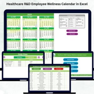 Healthcare R&D Employee Wellness Calendar in Excel