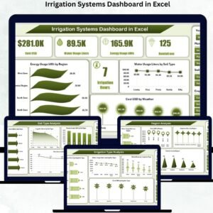 Irrigation Systems Dashboard in Excel