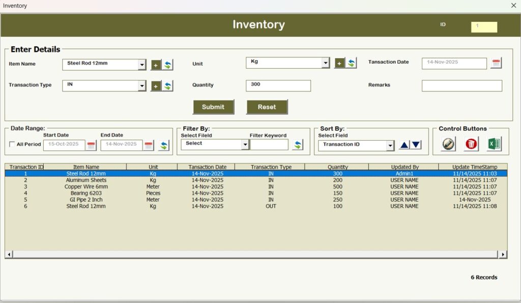 Manufacturing Production Management System V1.0 - Next Gen Templates