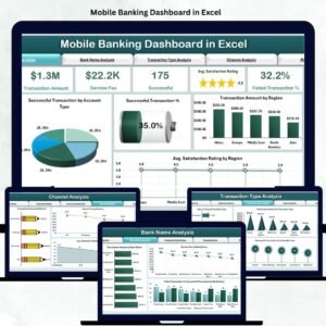 Mobile Banking Dashboard in Excel