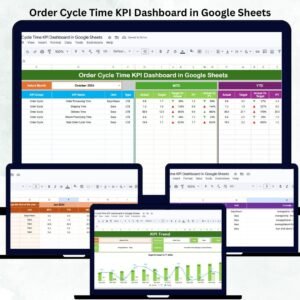 Order Cycle Time KPI Dashboard in Google Sheets
