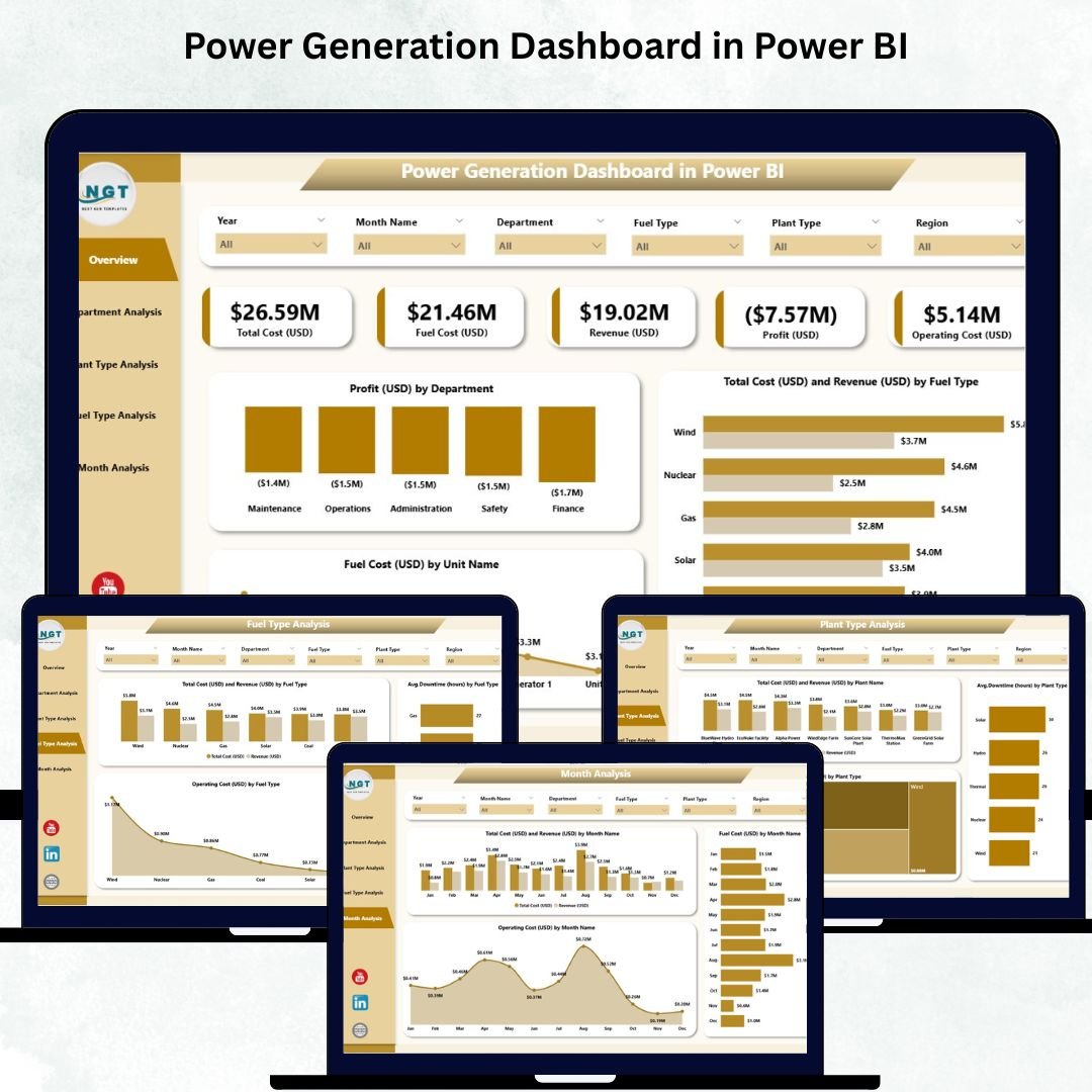 Power Generation Dashboard in Power BI