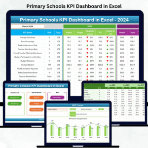 Primary Schools KPI Dashboard in Excel