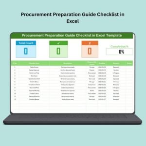 Procurement Preparation Guide Checklist in Excel