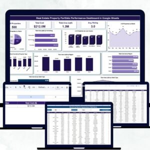 Real Estate Property Portfolio Performance Dashboard in Google Sheets