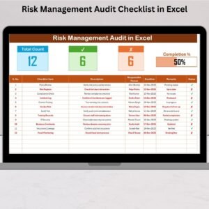 Risk Management Audit Checklist in Excel