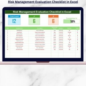 Risk Management Evaluation Checklist in Excel