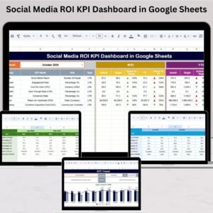 Social Media ROI KPI Dashboard in Google Sheets