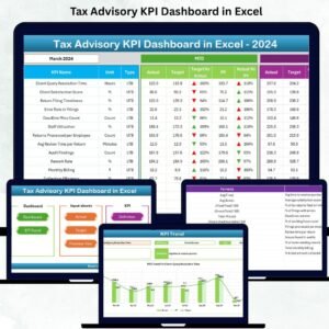 Tax Advisory KPI Dashboard in Excel