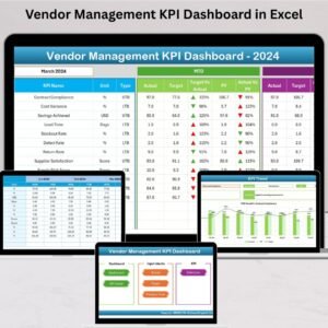Vendor Management KPI Dashboard in Excel