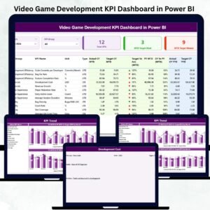 Video Game Development KPI Dashboard in Power BI