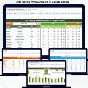 A/B Testing KPI Dashboard in Google Sheets